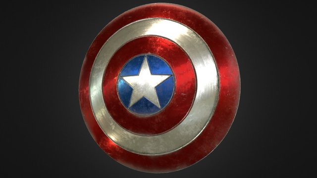 Shield Captain America 3D Model
