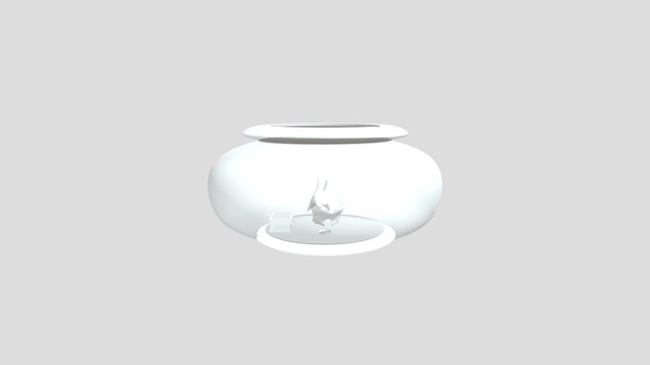 Fish And Bowl 3D Model