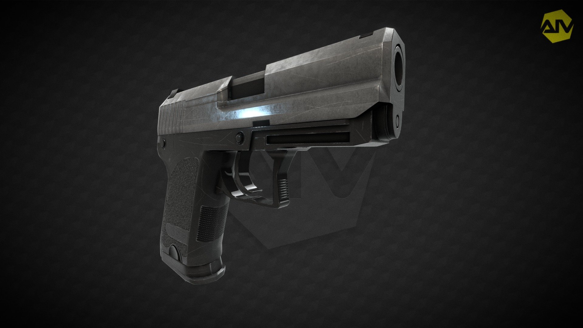 USP- Compact-45 - by Alessandro Furno - 3D model by AIV [cf07cbf ...