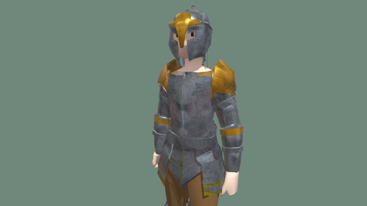 Medieval Character Lowpoly 3D Model