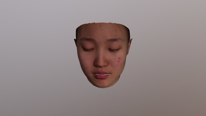 Young Girl Facial Scan 3D Model