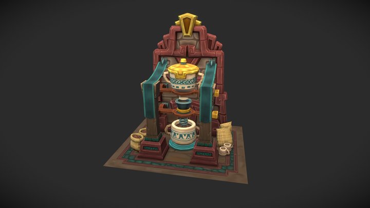 Zandalari Cold Brew Coffee Tower 3D Model