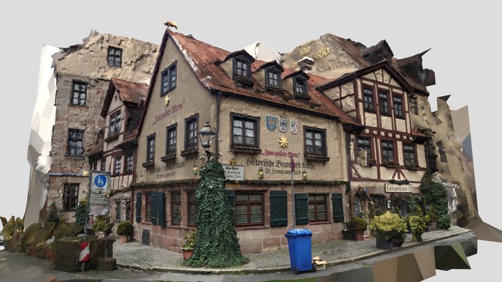 Nürnberg Altstadt Güldener Stern Haus 1600 3D Model
