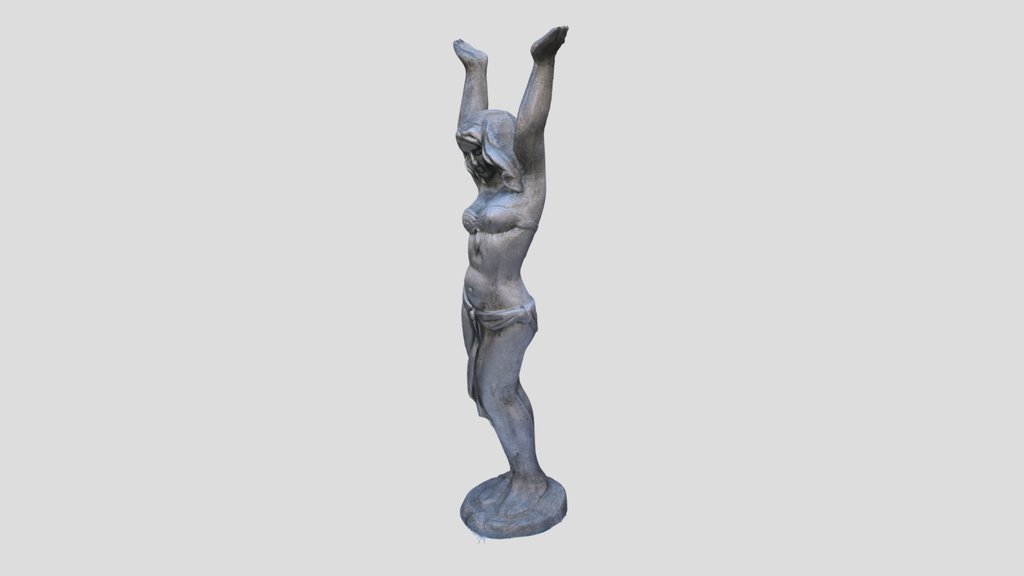 Modern Cast Metal Female Figurine - Photogrammet