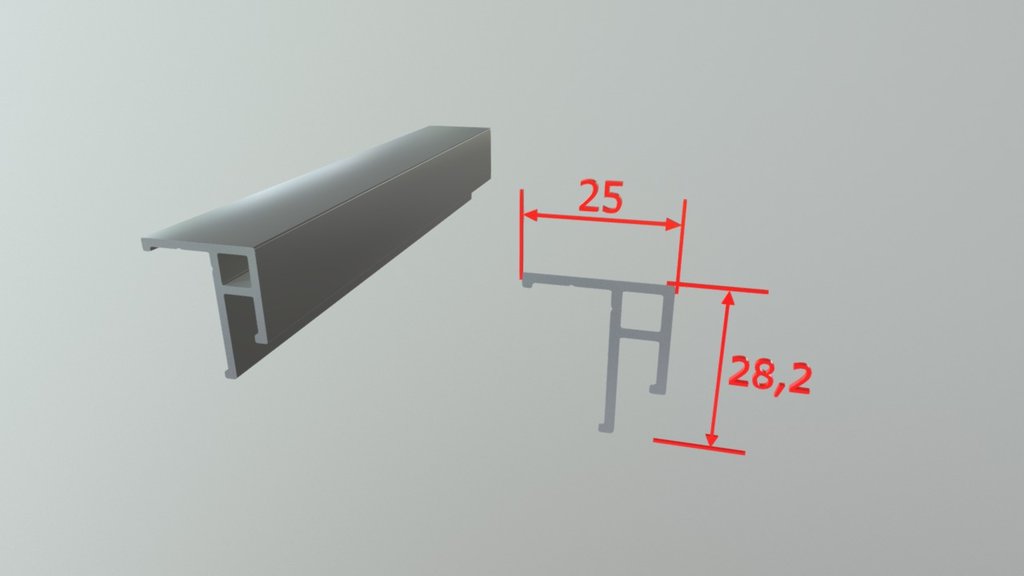 Aluminum universal profile AL-01-S - 3D model by vectadesign [cf11d02 ...