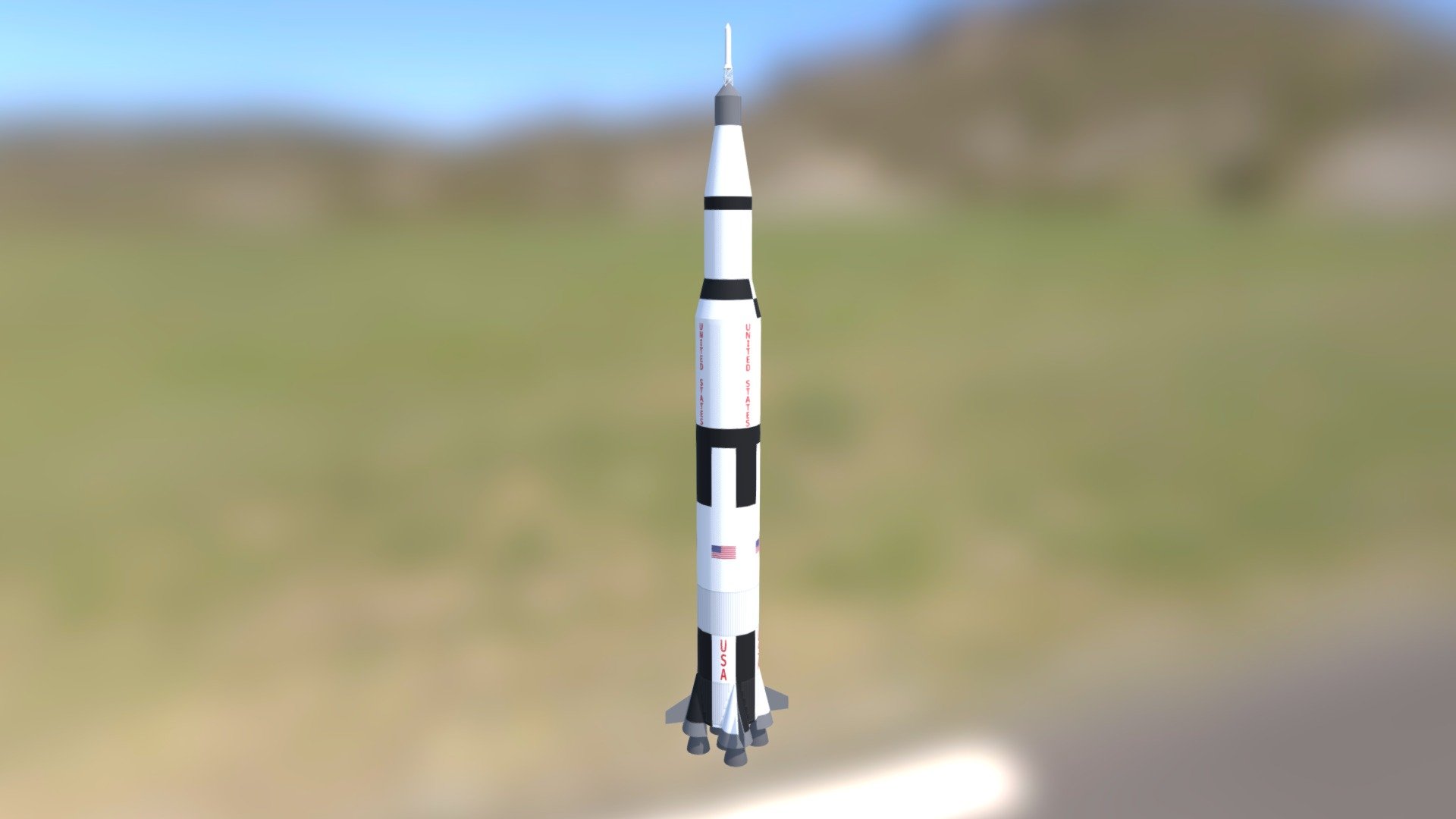 Tracks Scifi Pack Saturn V Rocket 3D model by robertleegardner