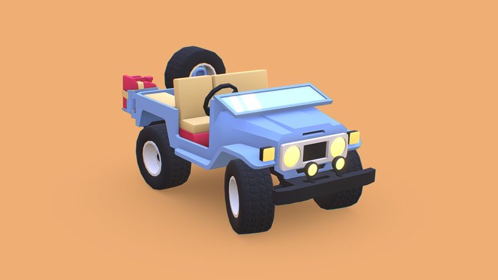 Stylized Toyota FJ40 3D Model