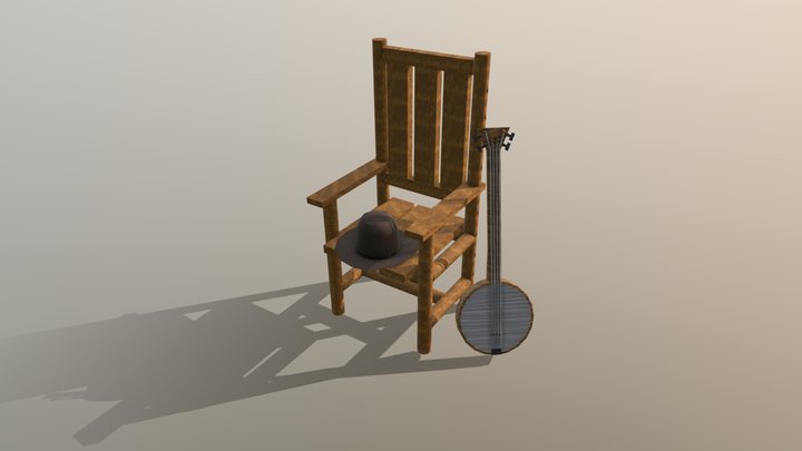 Hat, Chair, Banjo Model – Kostenloses 3D-Modell STL