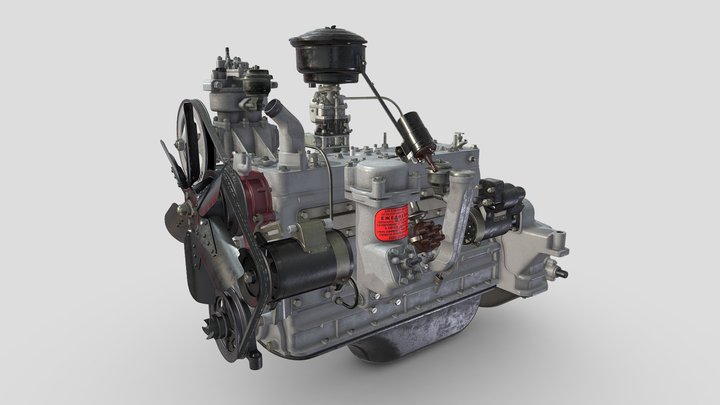 ZIL-157_Engine 3D Model