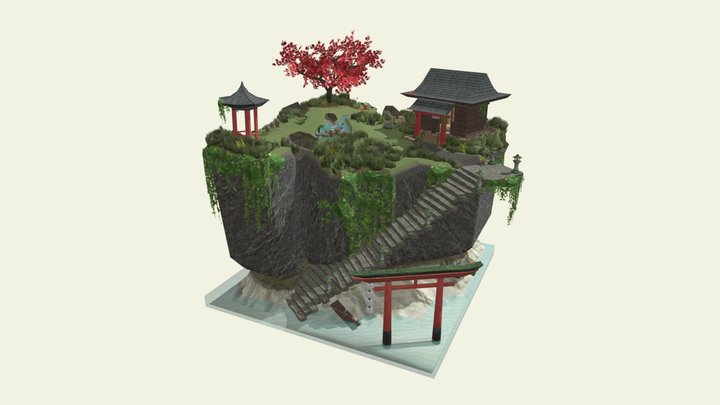 DAE Diorama - By the ocean 3D Model