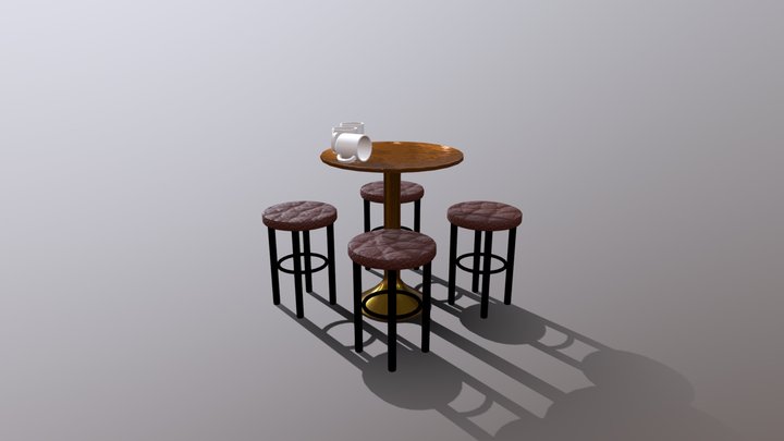 Coffee Table Set 3D Model