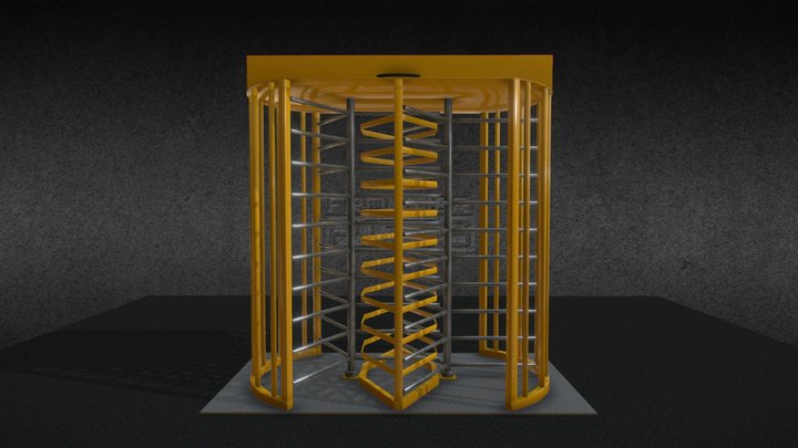 Frontier Pitts FPT1 Dual Pedestrian Turnstile 3D Model