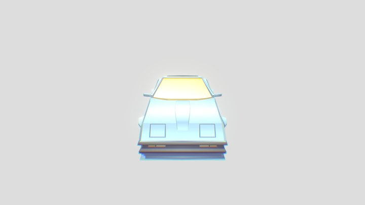 80s lowpoly car 3D Model
