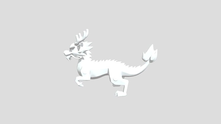 Asian Dragon, petrified – Modelo 3D gratuito STL