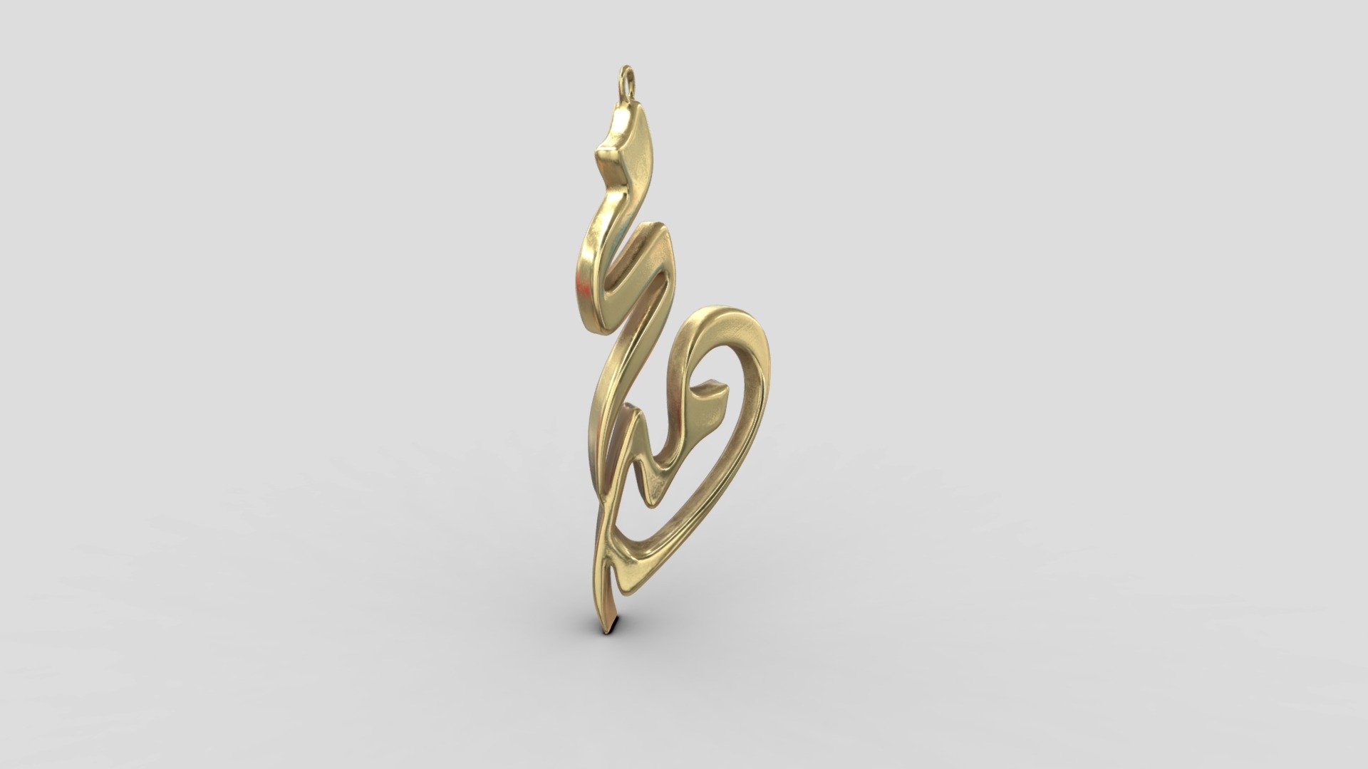 Calligraphy Pendant - Download Free 3D model by EL KHATTABI RACHID ...