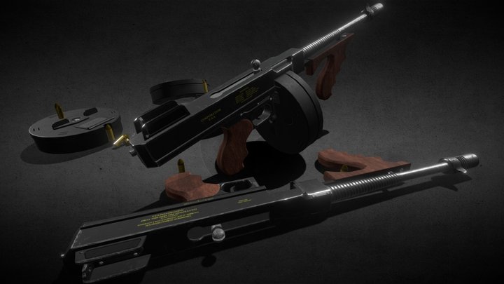 Tommy Gun 3D Model