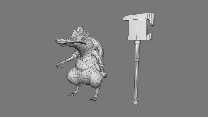 Yahui / Assignment 3 Retopo 3D Model