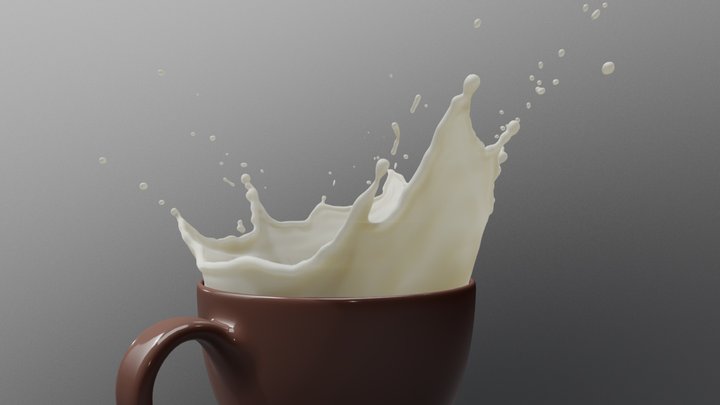 Milk Splash 3D Model