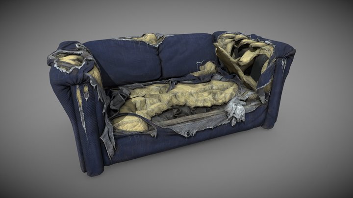 couchtattered1 3D Model