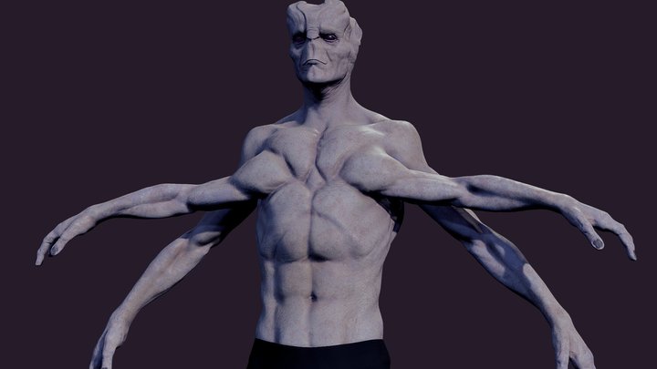 Alien Body 3D Model