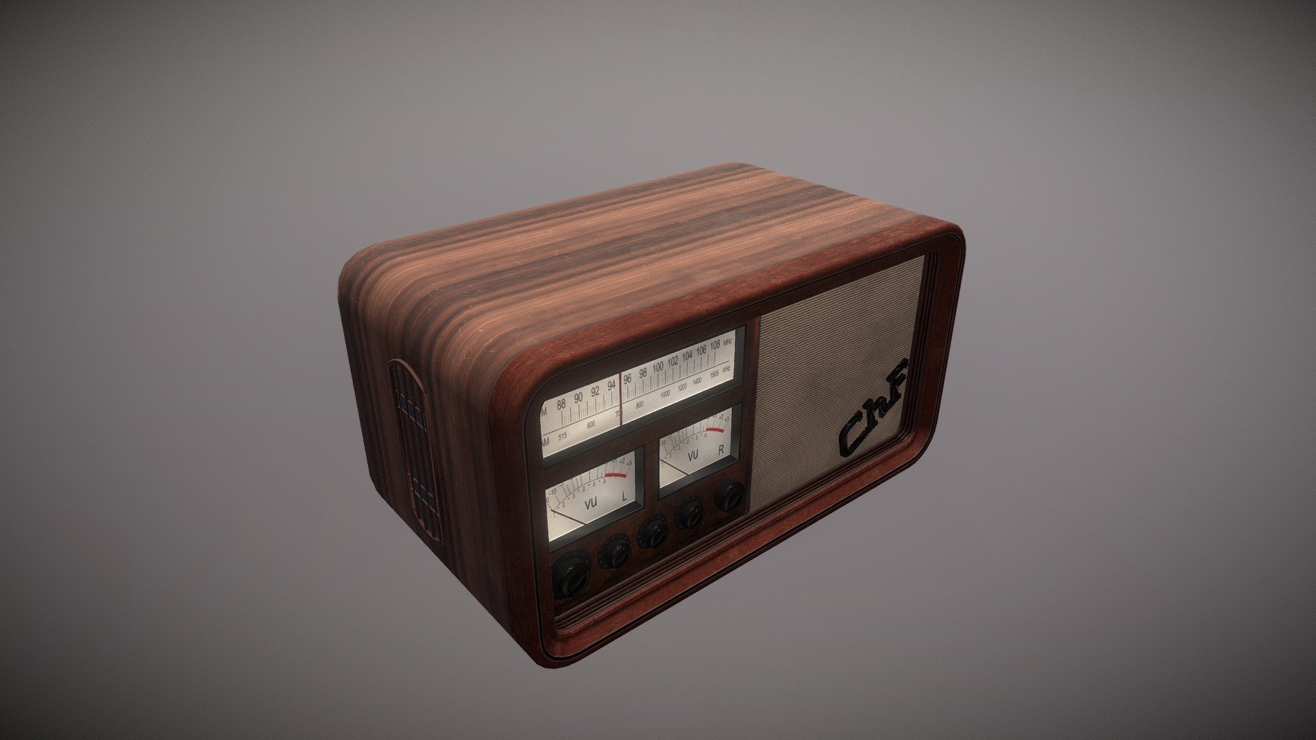 3D model Old Classic Vintage Radio VR / AR / low-poly