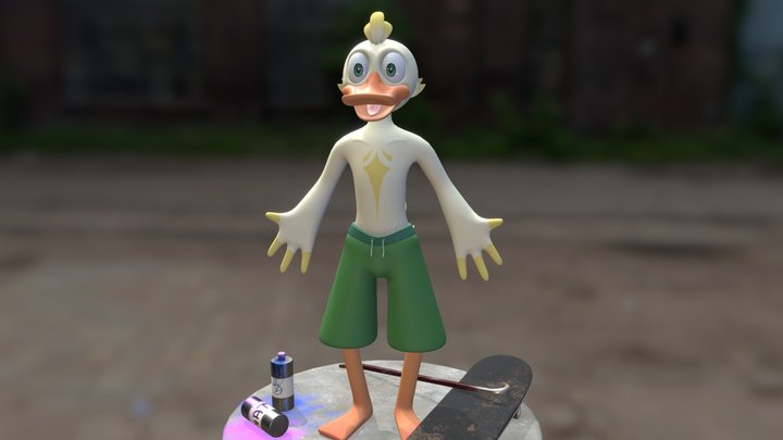 Ñata The Skater Duck 3D Model