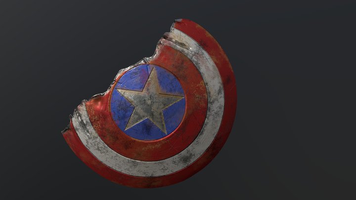 captain america shield 3D Model