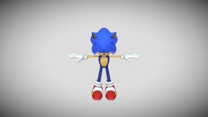 PC Computer - Sonic Frontiers - Sonic 3D Model