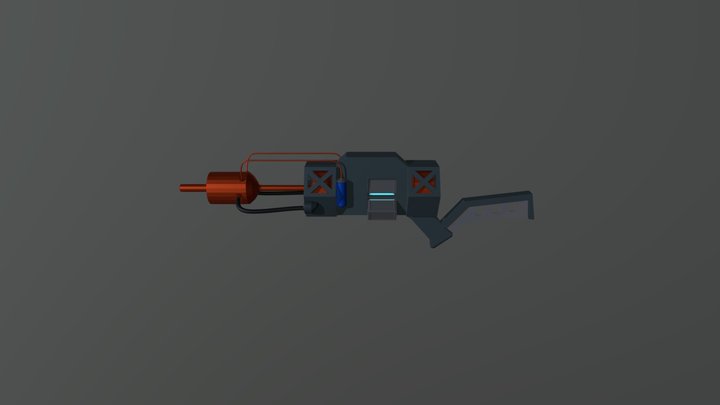 Gun Half Live 3D Model