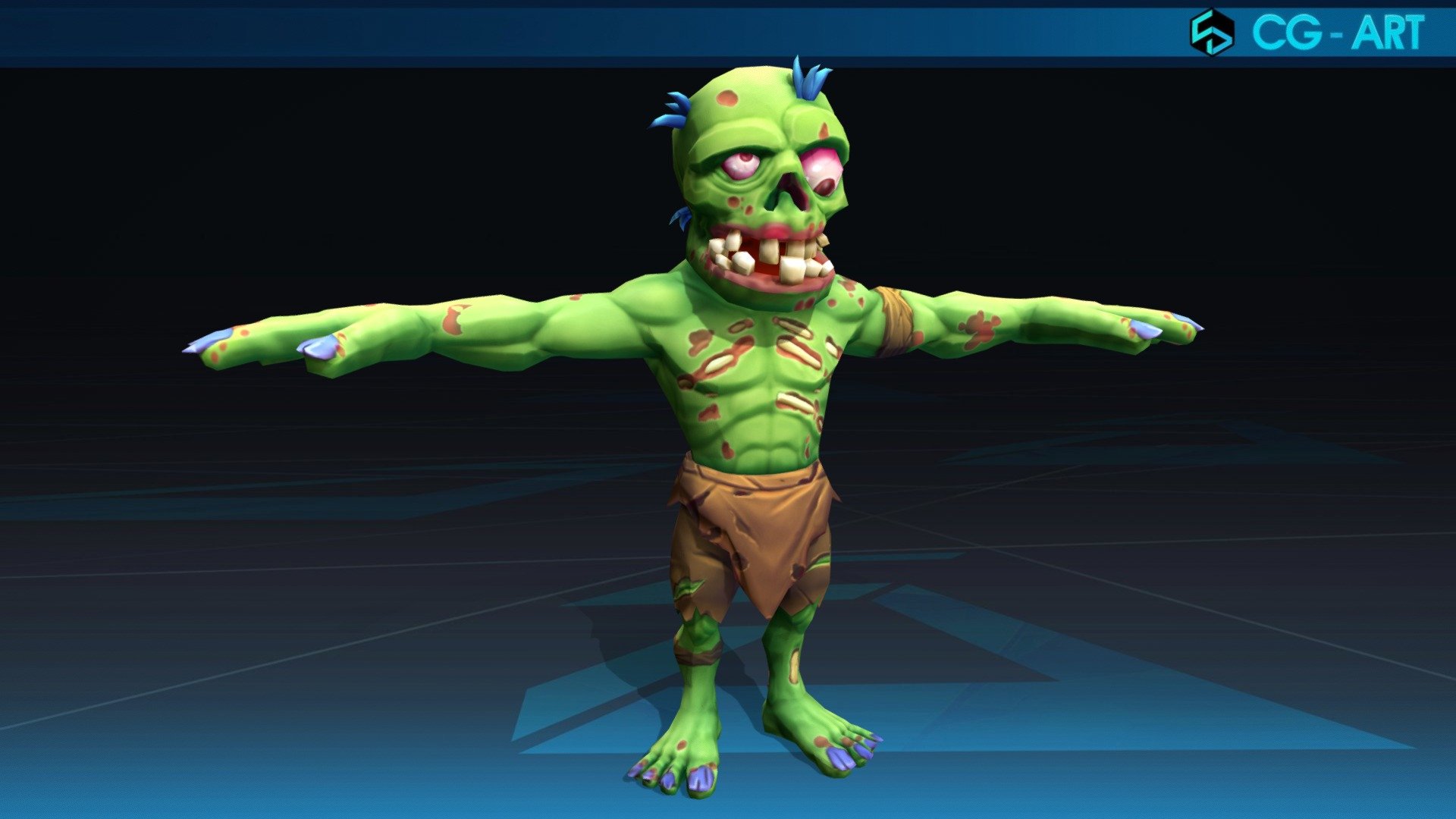 Zombie T Pose 3d Model By Goart Cf233b0 Sketchfab 9443