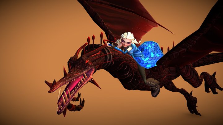 Daenerys And Drogon 3D Model
