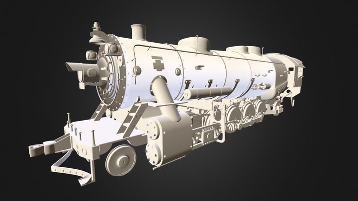 Untextured train 3D Model