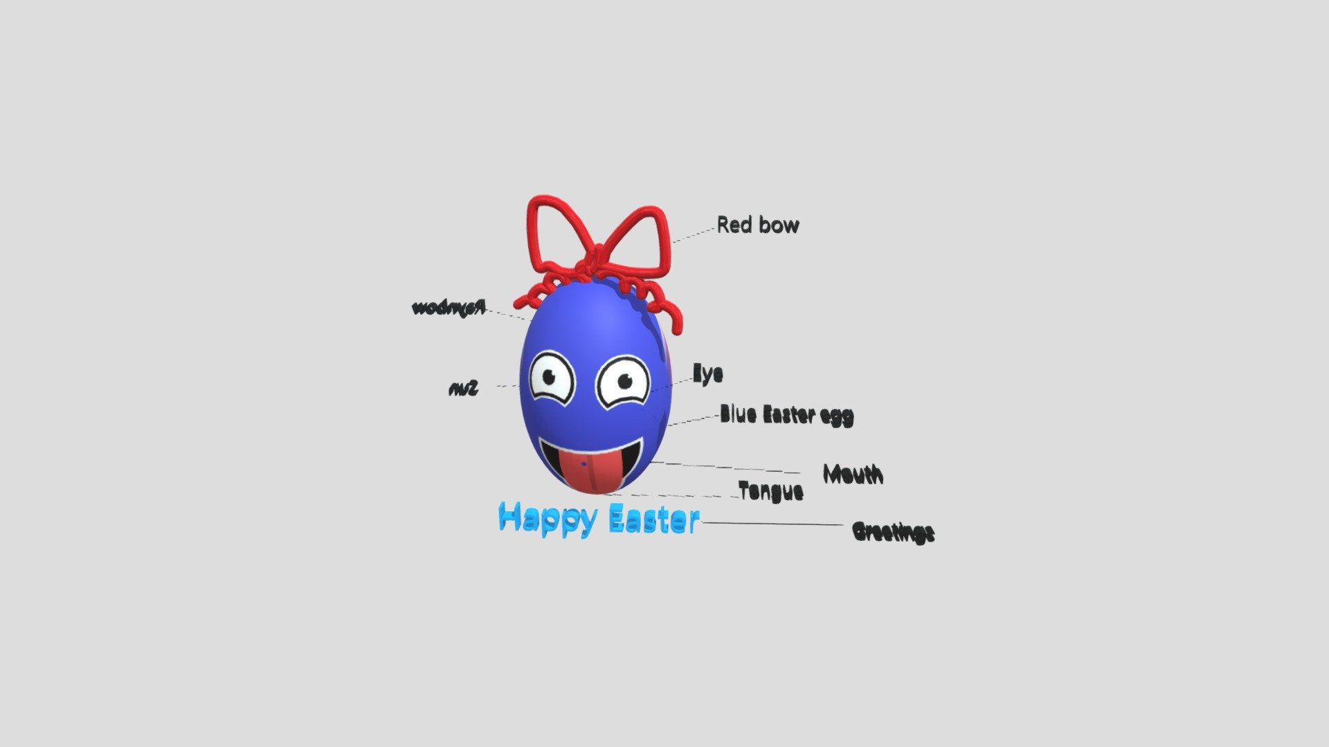 Happy Easter - 3D model by lollina04 [cf24ddf] - Sketchfab