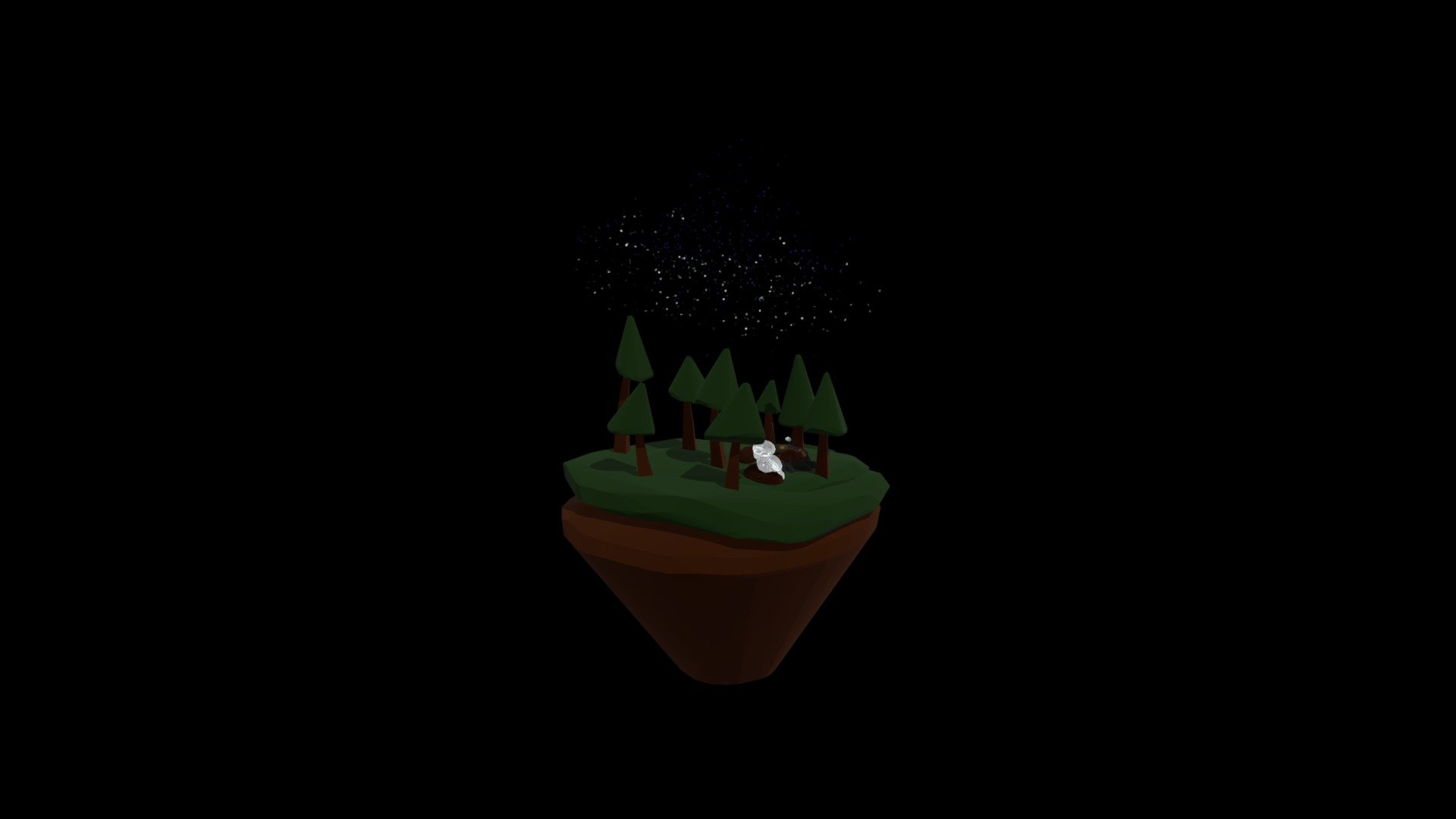 OpenBrush VR forest & campfire