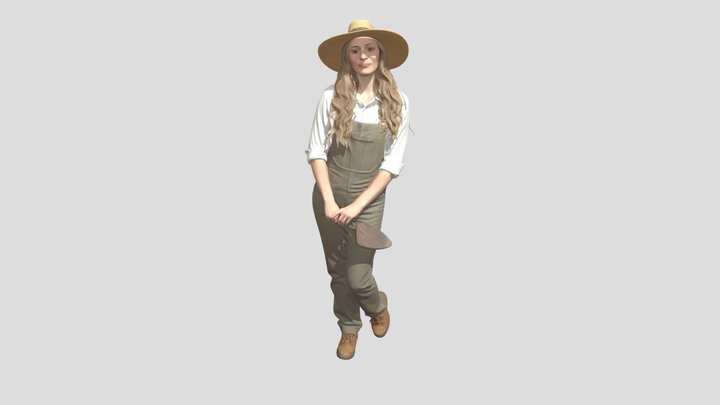 Straw Hat Gardener – Kostenloses 3D-Modell STL