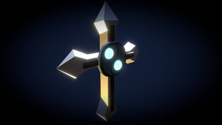 Colgante o Cruz para videojuego low poly. 3D Model
