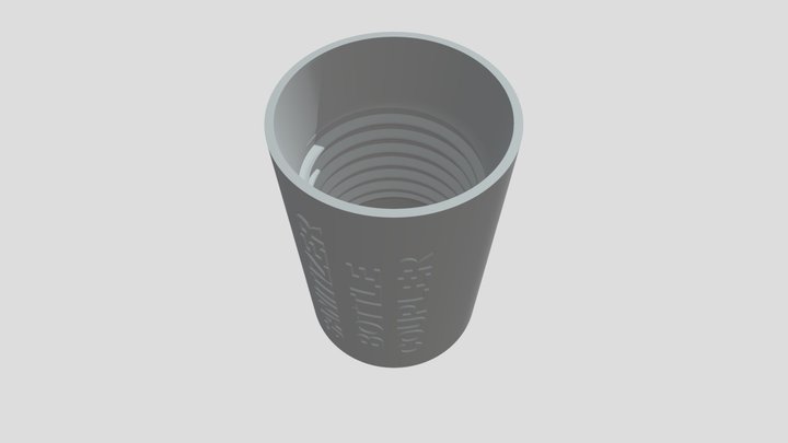 Hand Sanitizer Bottle Coupler 3D Model