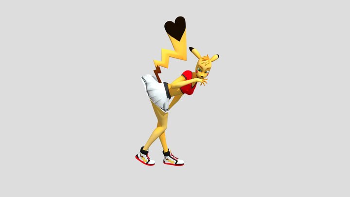 Girl pikachu 3D Model