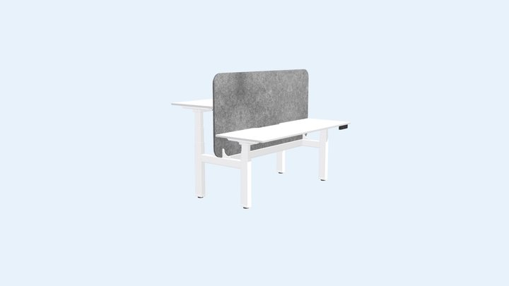 (CS) Ascend - Sit-stand, Back-to-back, White 3D Model