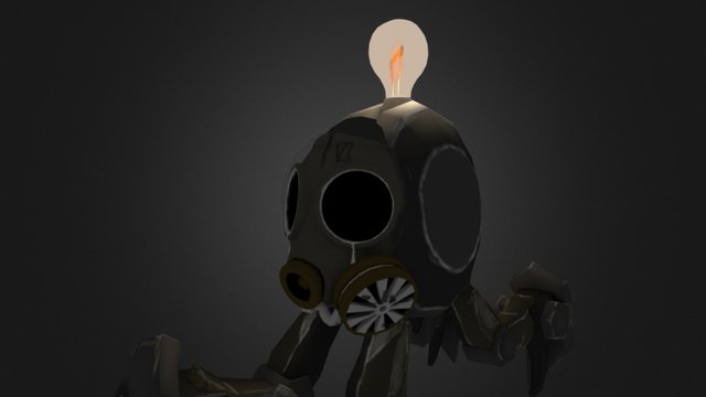 A Frightened Robot 3D Model