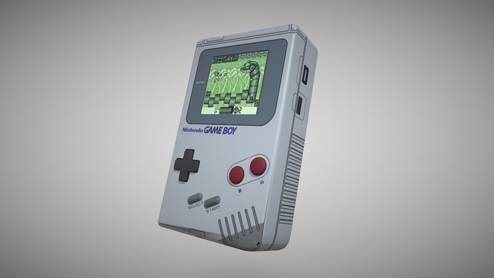 Original Game Boy (Low-Poly) 3D Model
