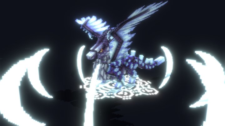 [Creature] Sapphire Crystal Dragon 3D Model