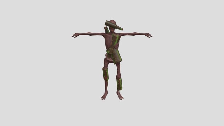Bottle Zombie - Low Poly 3D Model