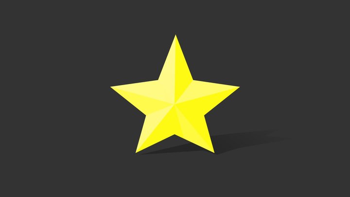 Simple Star (Lowpoly) 3D Model