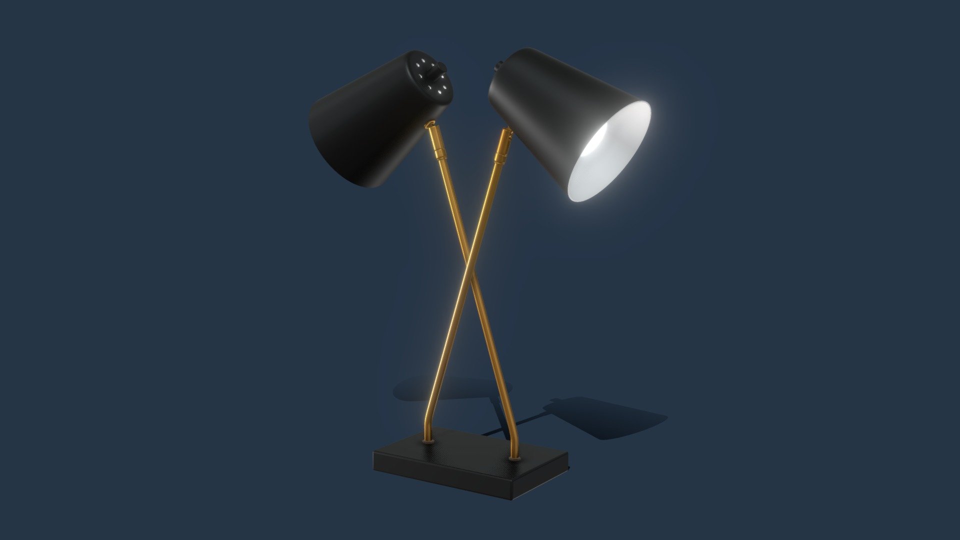 Two Head Desk Lamp 3D model by David Zerba (DavidZerba) [cf2c059