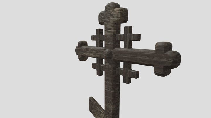 Crucifix en bois - Rémi Morneau 3D Model