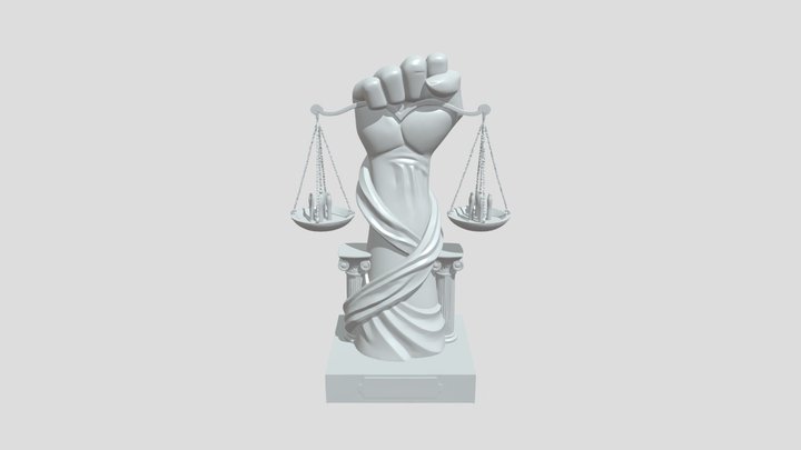 Civil rights justice sculpture 3D Model