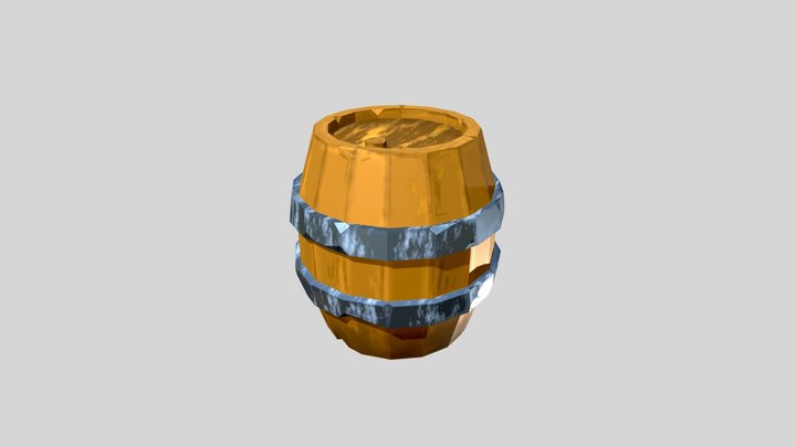 Damaged Barrel 3D Model