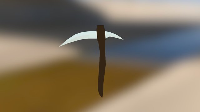 Low Poly Scythe 3D Model