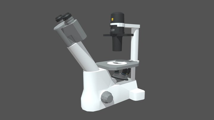 Inverted Microscope 3D Model